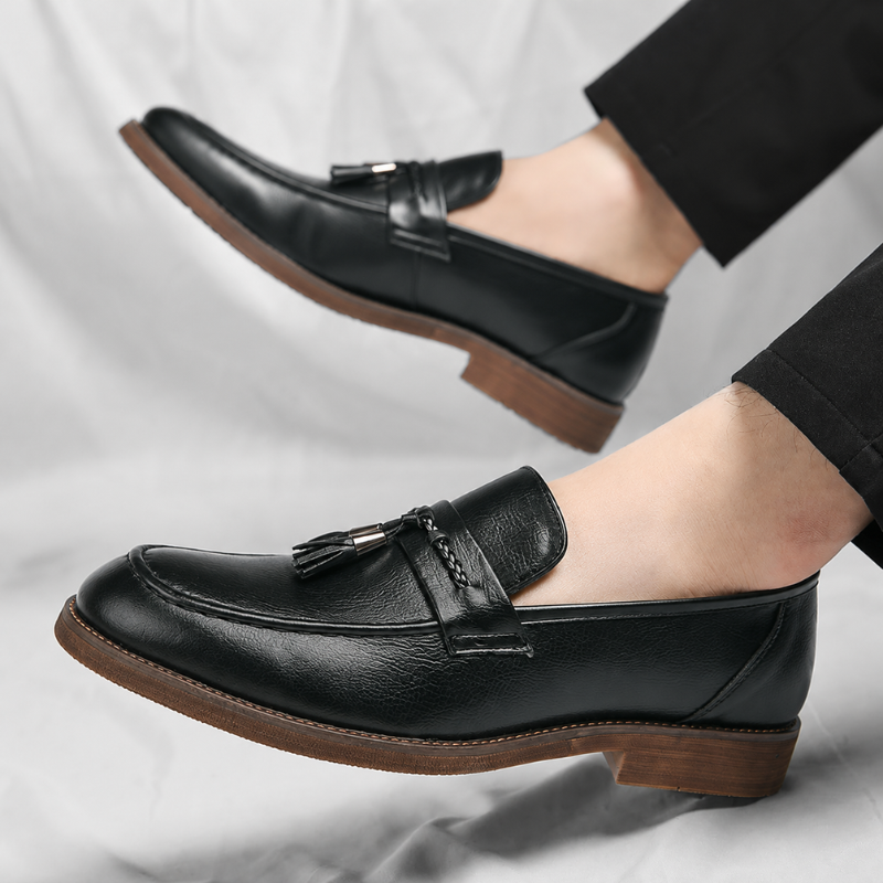 Veneto Leather Tassel Loafers