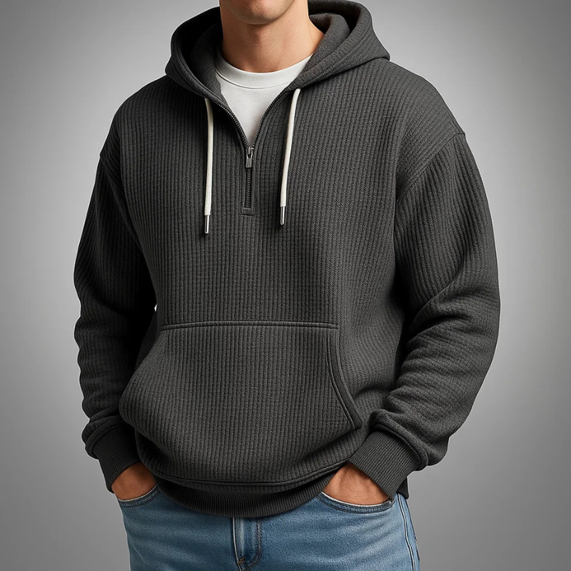 Sudadera con capucha de tejido tipo gofre Brennan
