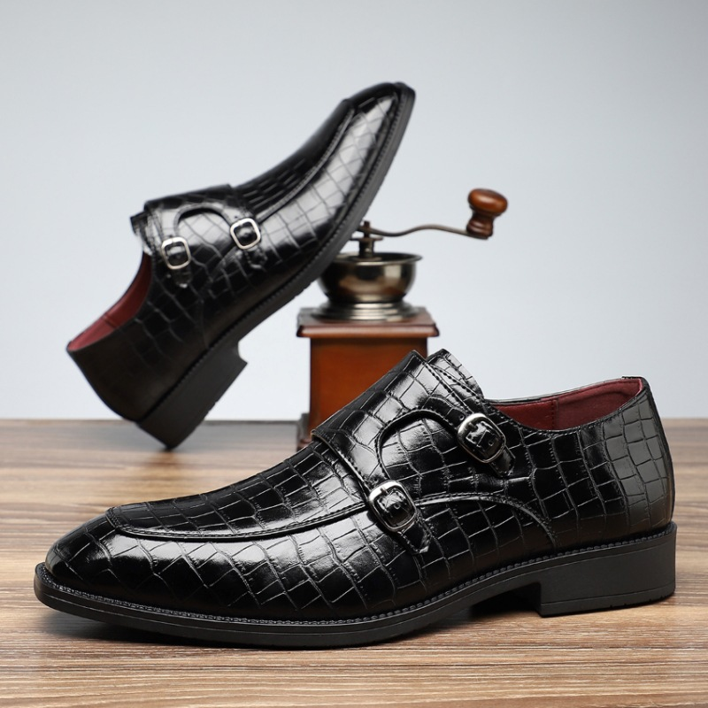 Vittorio Leather Monk Strap Loafers