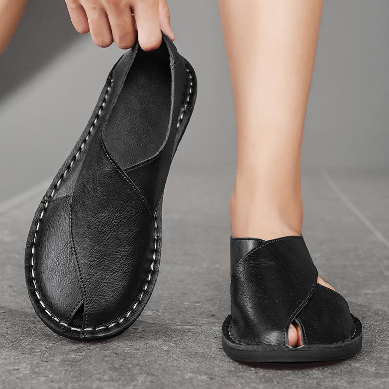 Sandalias de cuero auténtico Pelle Italiana