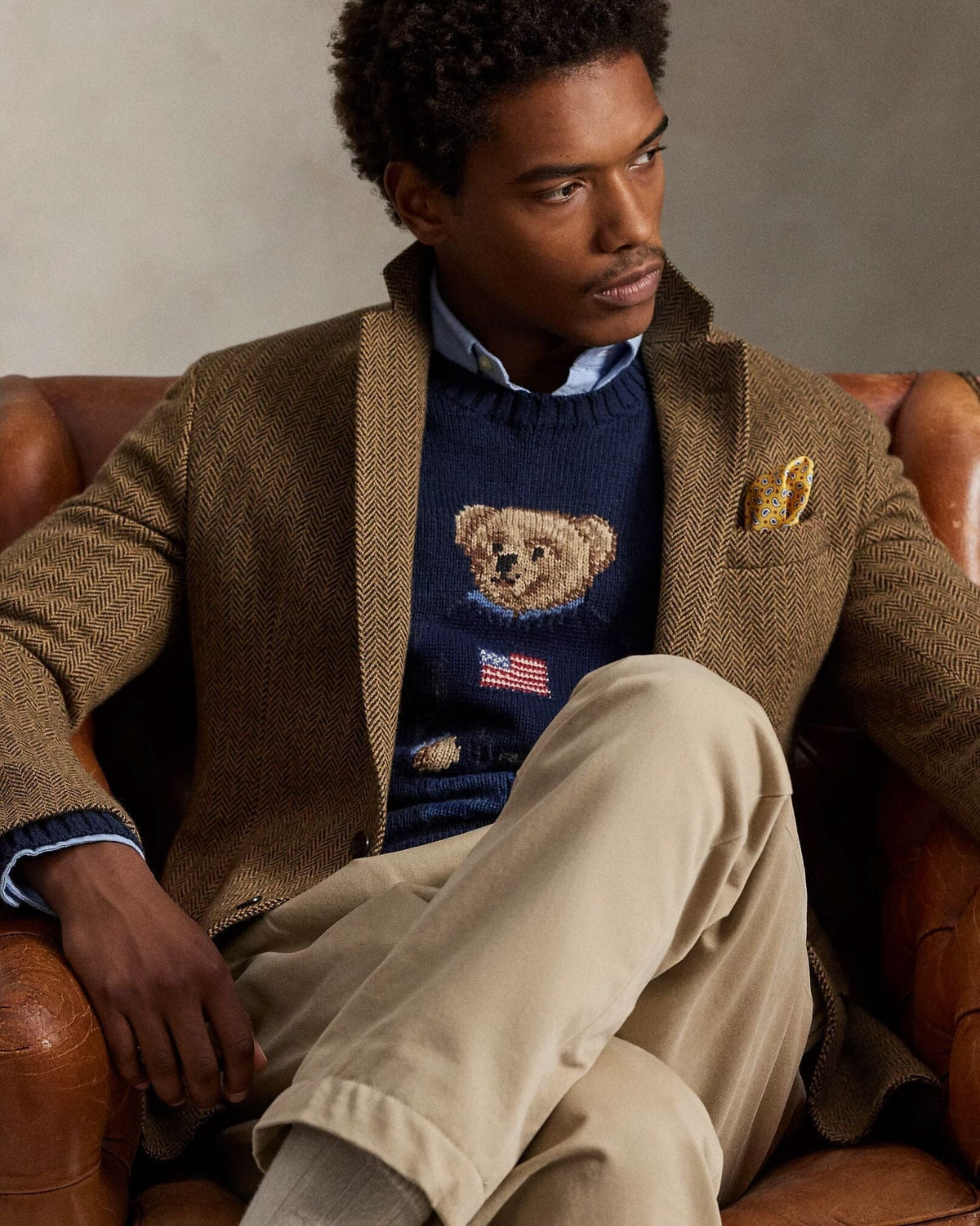 RL Polo Bear Cotton-Linen Sweater