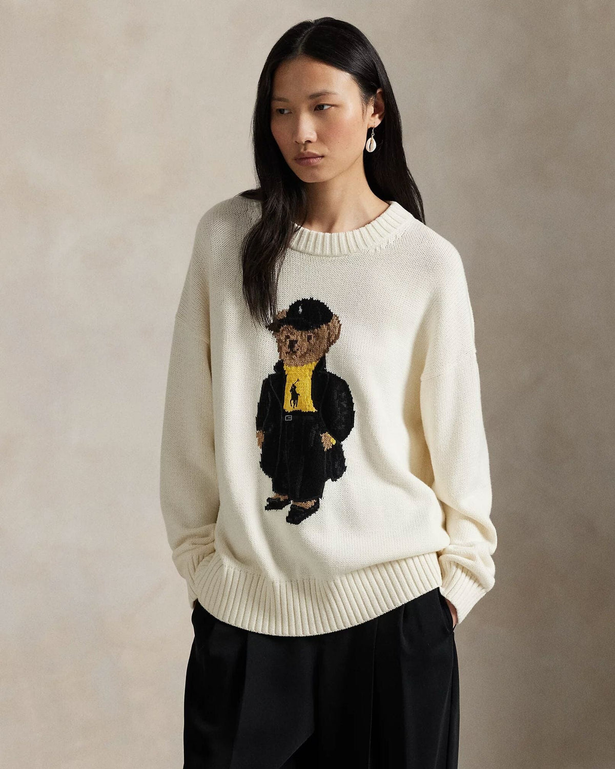 RL Polo Bear Cotton Crewneck Sweater