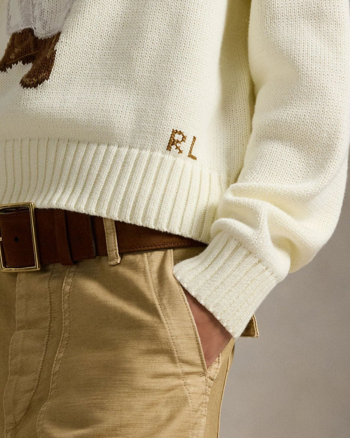 RL Polo Bear Cotton Crewneck Sweater