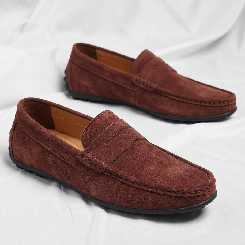 Veneto Suede Penny Loafers