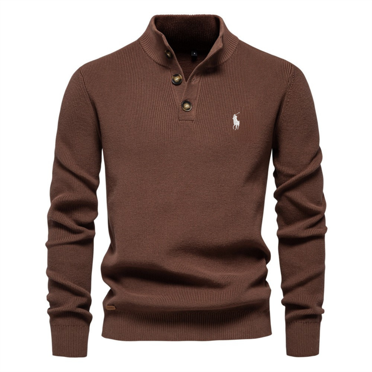 RL Premium Knit Henley Sweater || Clearance Sale
