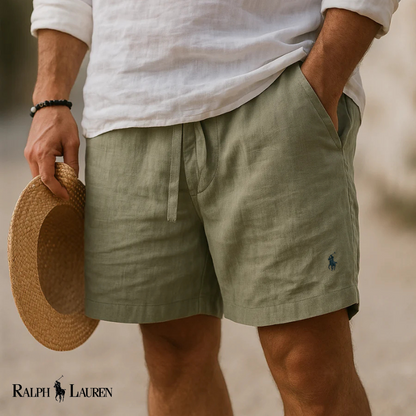 Pantalones cortos tipo capri de lino RL Heritage