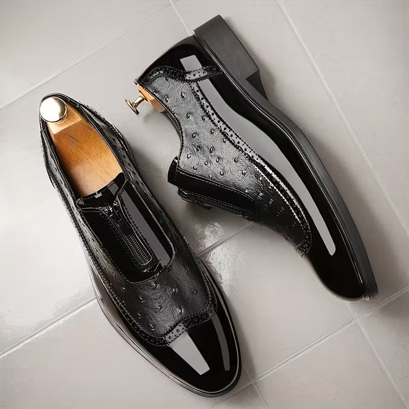Oxford Ostrich Leather Shoes