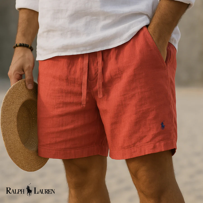 Pantalones cortos tipo capri de lino RL Heritage