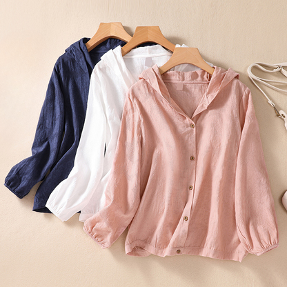 Amanda Linen Hoodie