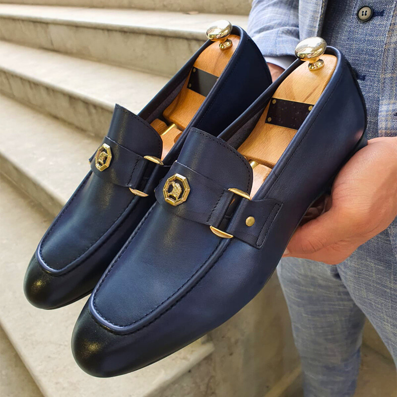 Mocasines de piel auténtica italiana Milan