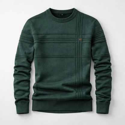Hudson Grid-Knit Cotton Sweater