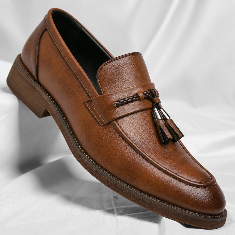 Veneto Leather Tassel Loafers