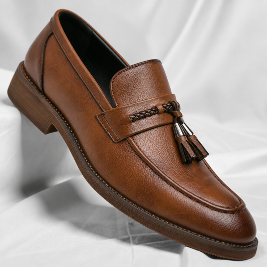 Veneto Leather Tassel Loafers