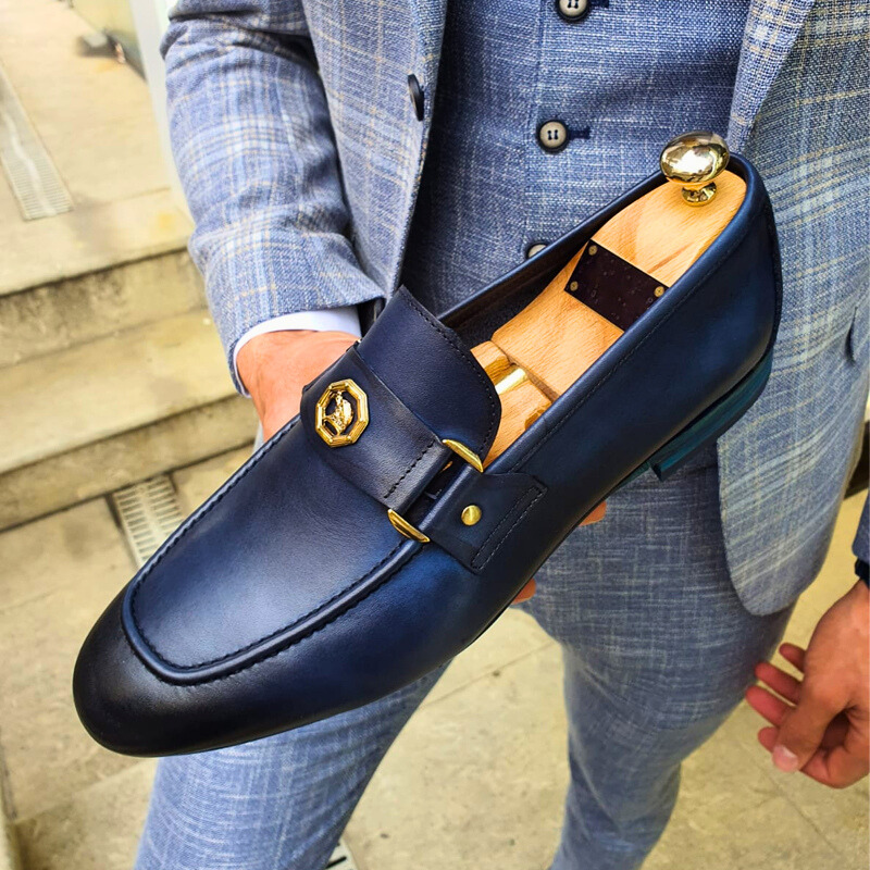 Mocasines de piel auténtica italiana Milan