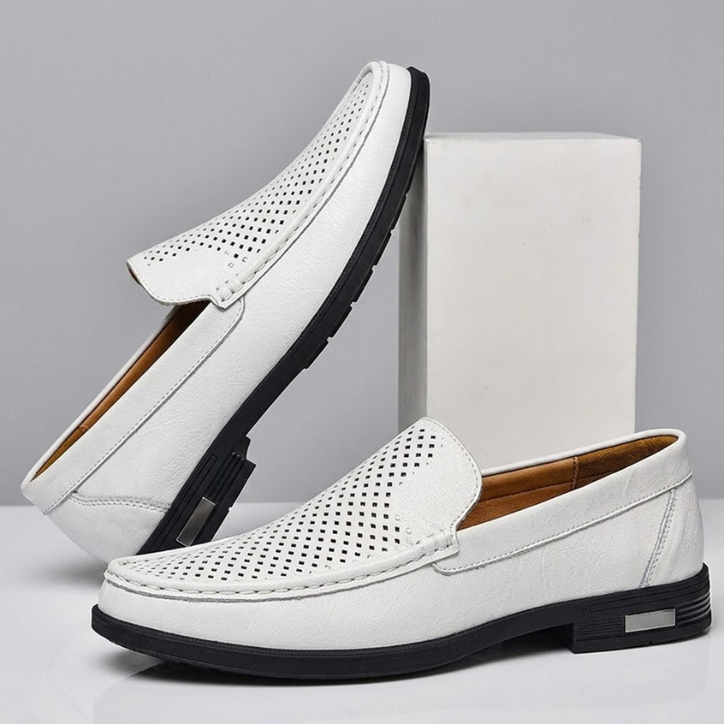 Mocasines de piel auténtica Pelle Italia