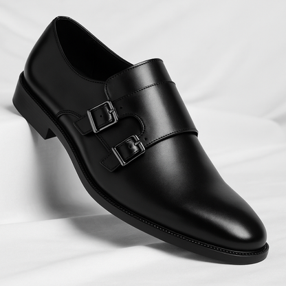 Veneto Leather Monk Strap Loafers