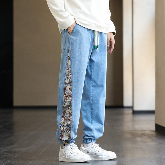 Joggers de mezclilla con oso Hype