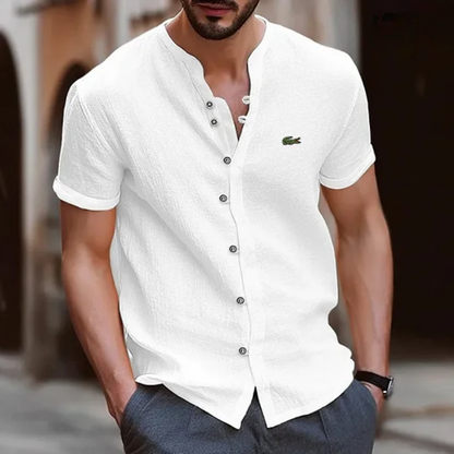 LC Textured Button Henley Shirt - Clearance Sale