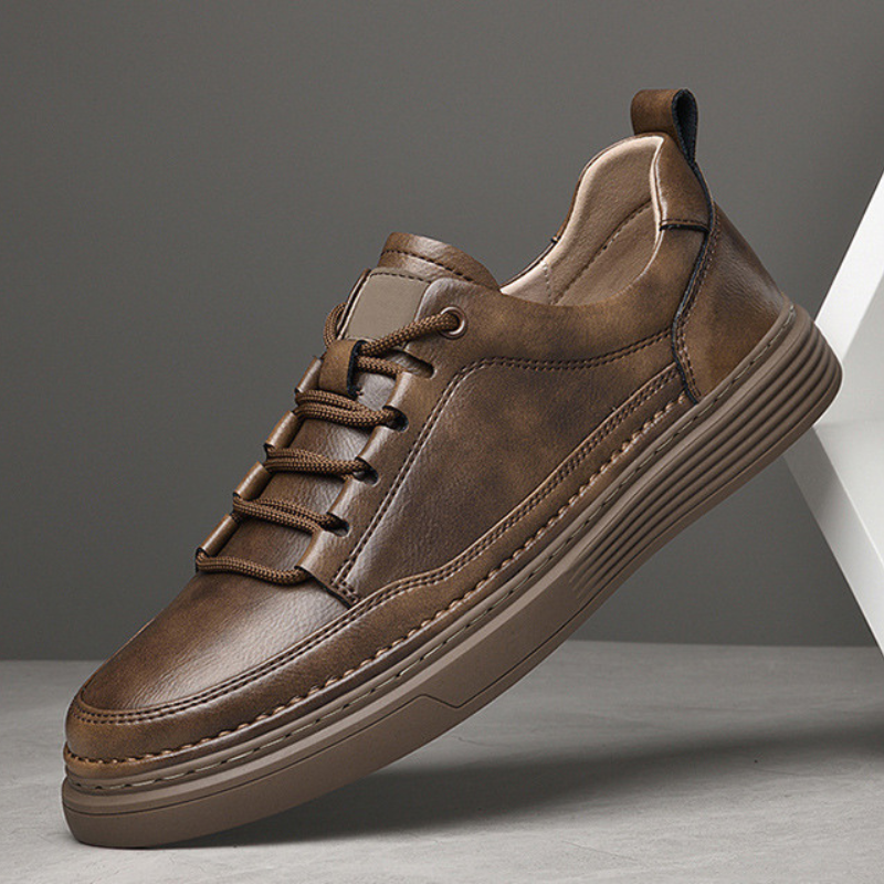 Zapatillas de cuero genuino Roma Italiana