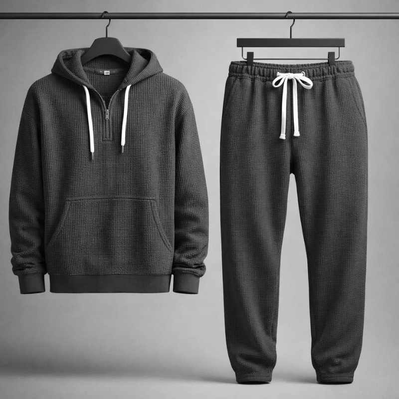 Hudson Waffle-Knit Set