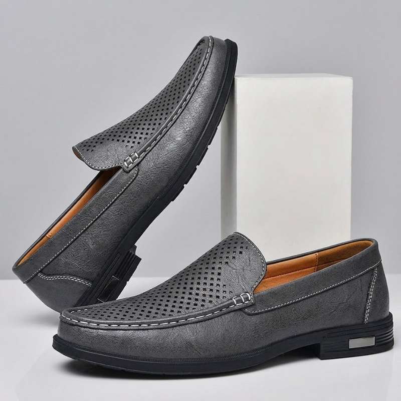 Mocasines de piel auténtica Pelle Italia