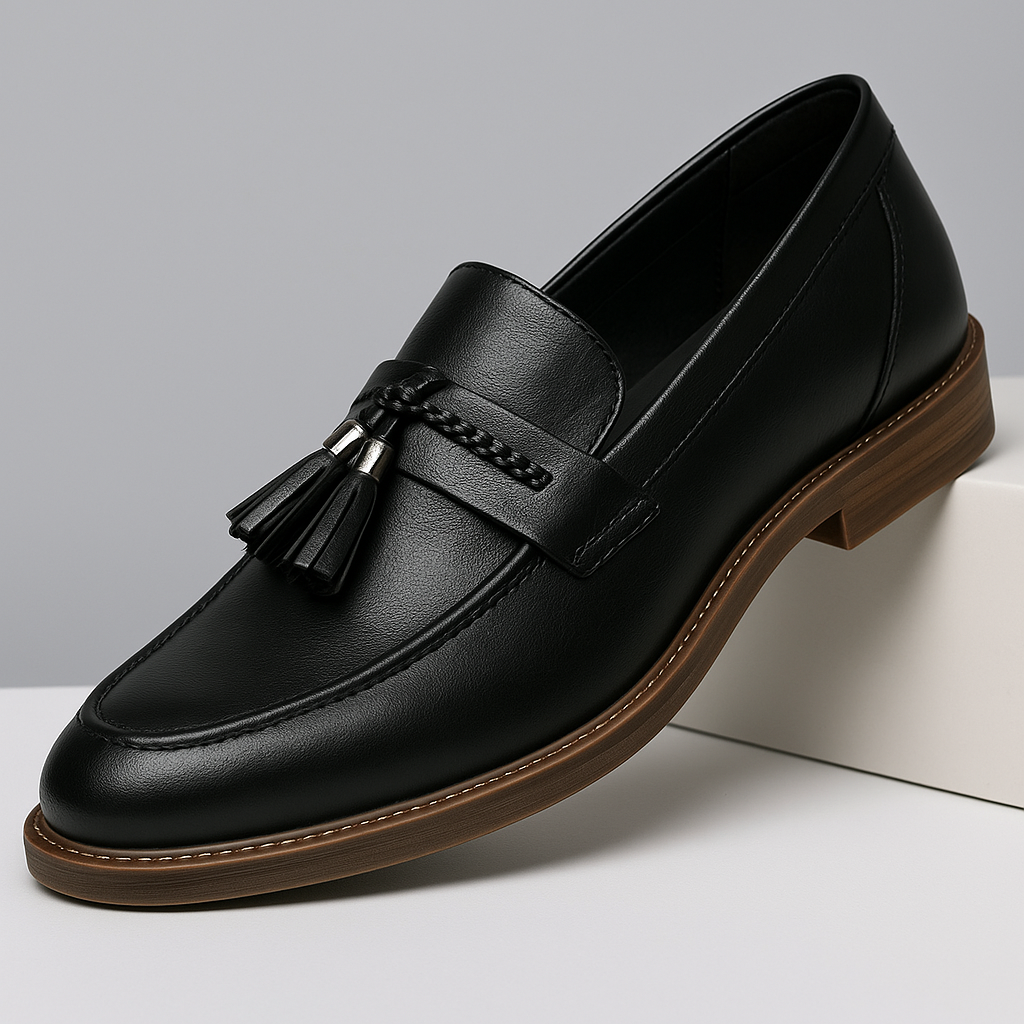 Lusso Italiana Leather Tassel Loafers