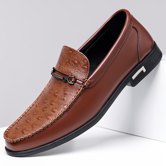 Cristiano Ostrich Leather Loafers