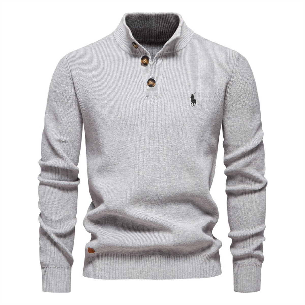 RL Premium Knit Henley Sweater || Clearance Sale
