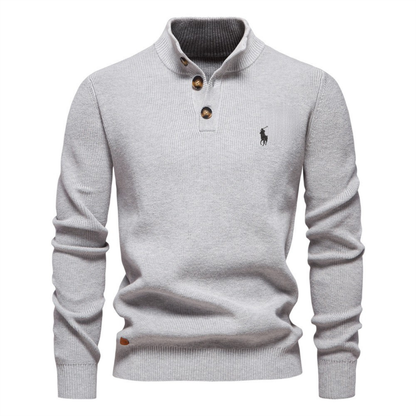 RL Premium Knit Henley Sweater || Clearance Sale