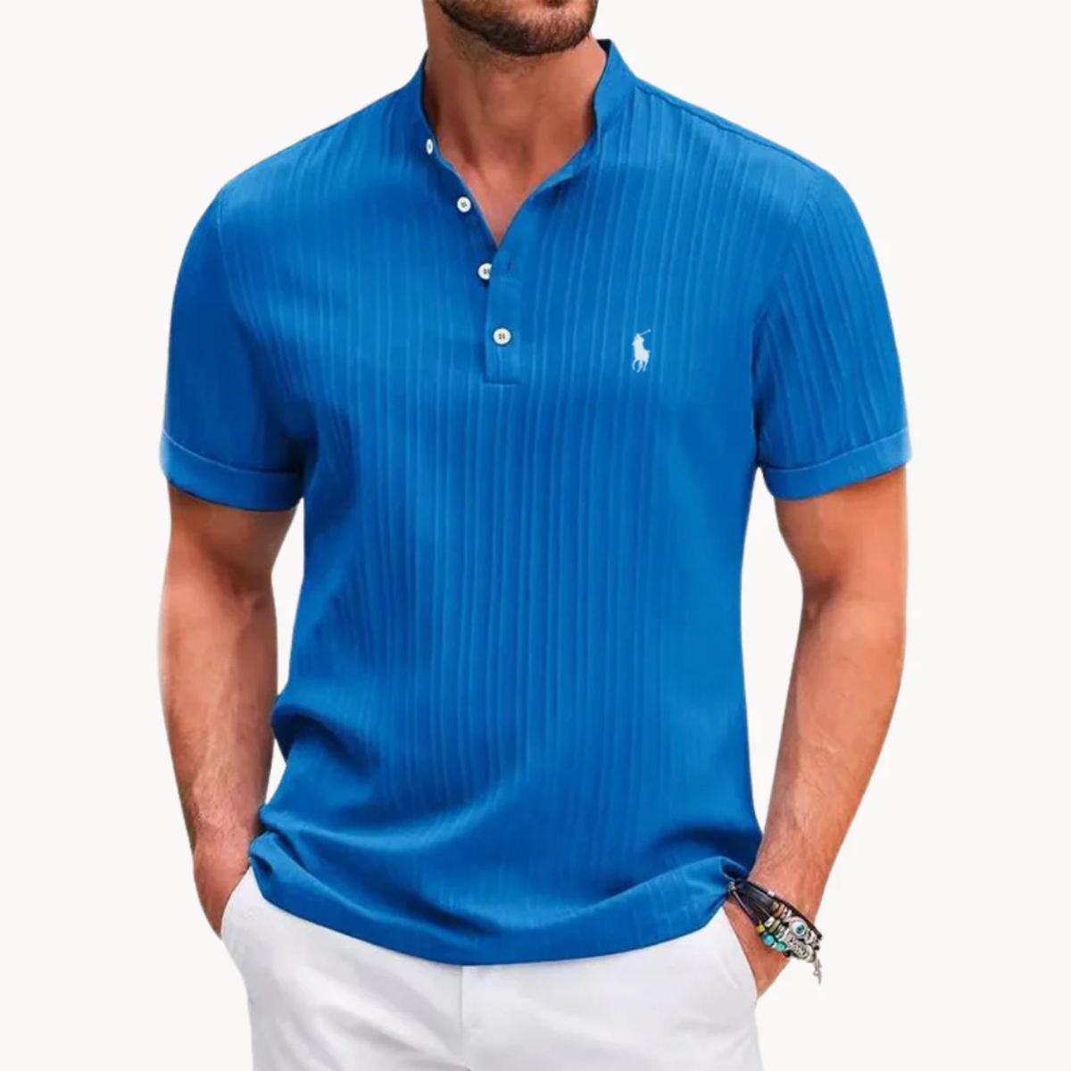 LC Ribbed Henley Shirt - Clearance Sale
