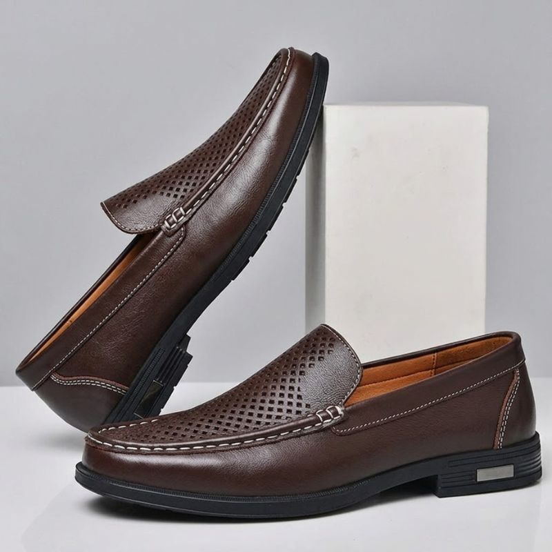 Mocasines de piel auténtica Pelle Italia