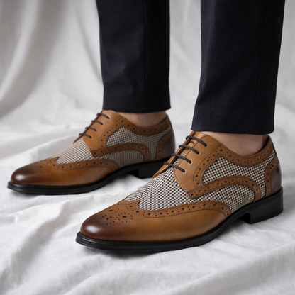 Gatsby Houndstooth Dress Shoes