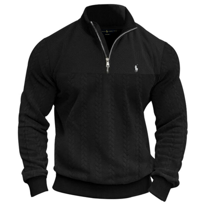 RL Textured Half-Zip Knit Pullover - Clearance Sale
