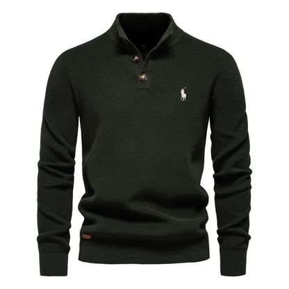 RL Premium Knit Henley Sweater || Clearance Sale