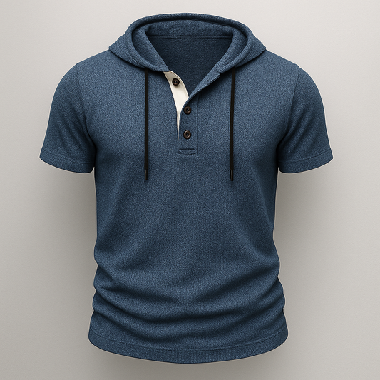 Sudadera con capucha Henley de algodón Hype