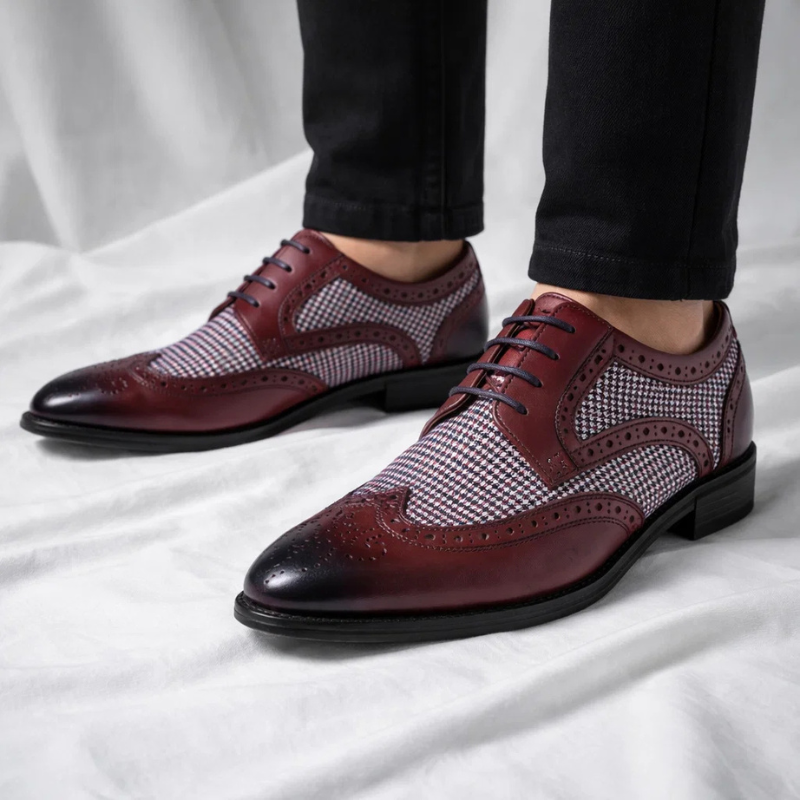 Gatsby Houndstooth Dress Shoes
