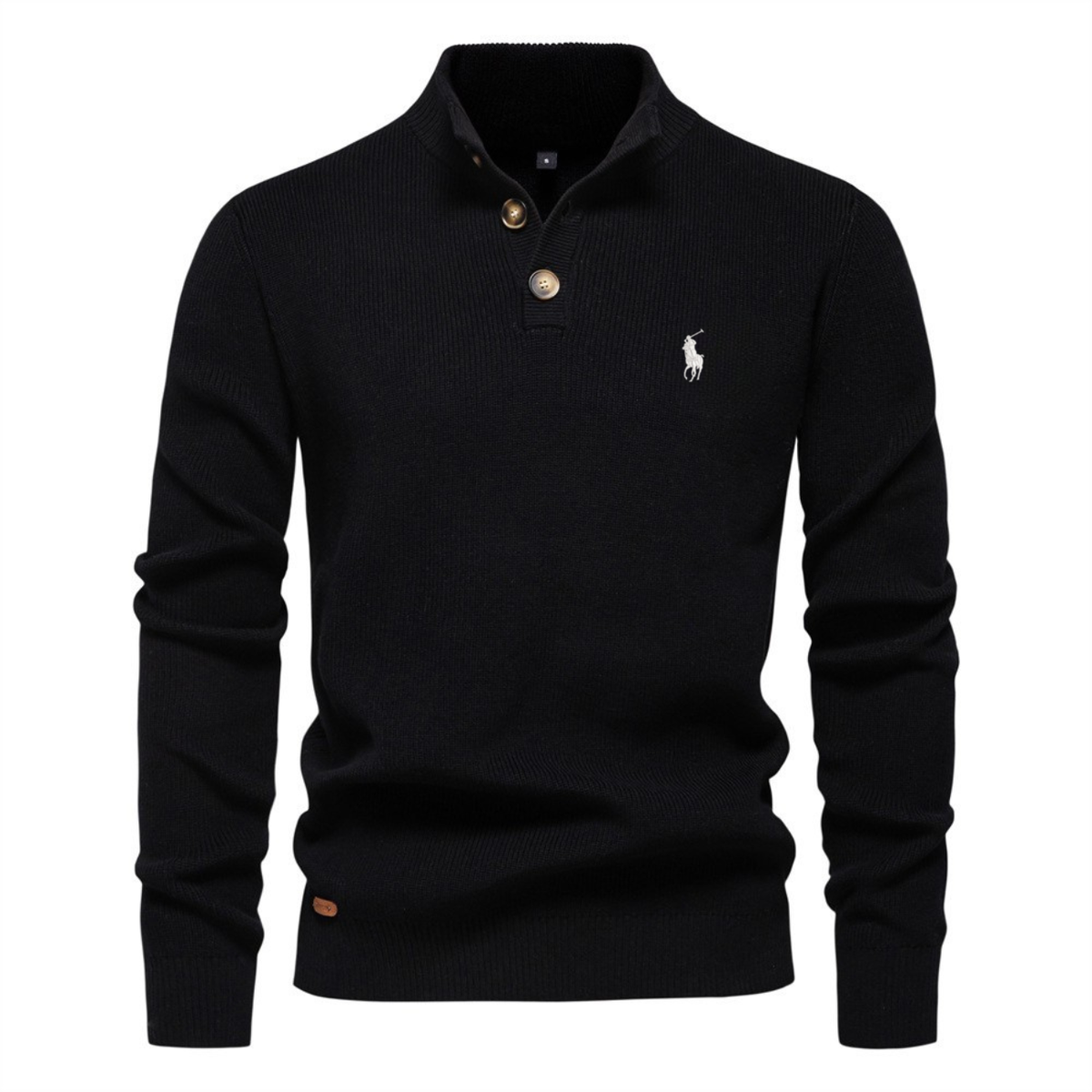 RL Premium Knit Henley Sweater || Clearance Sale