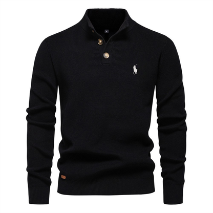 RL Premium Knit Henley Sweater || Clearance Sale