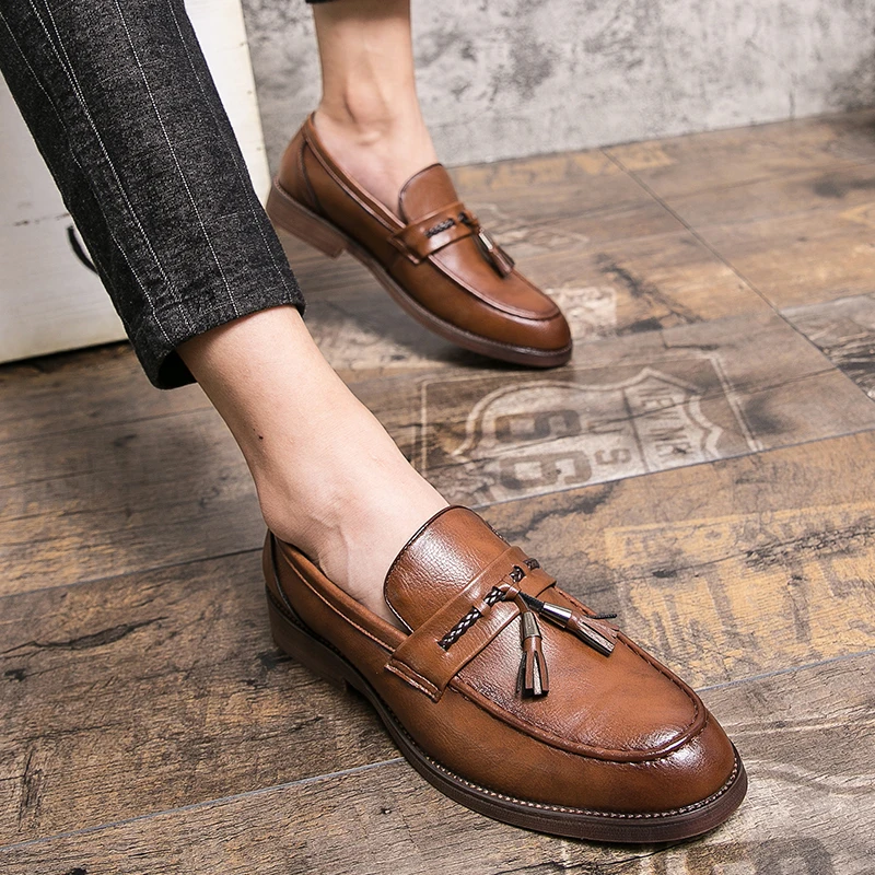 Lusso Italiana Leather Tassel Loafers