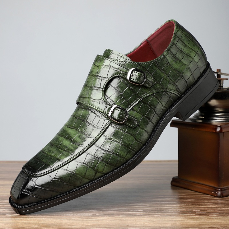 Vittorio Leather Monk Strap Loafers