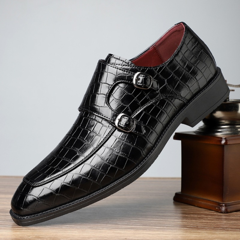 Vittorio Leather Monk Strap Loafers