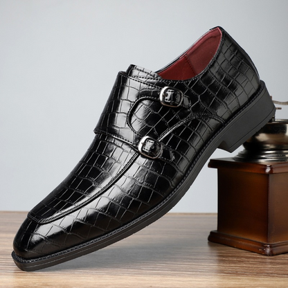 Vittorio Leather Monk Strap Loafers