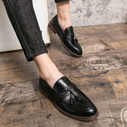 Lusso Italiana Leather Tassel Loafers