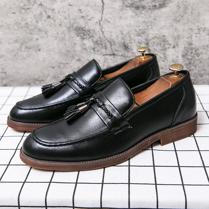 Lusso Italiana Leather Tassel Loafers