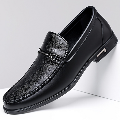 Cristiano Ostrich Leather Loafers