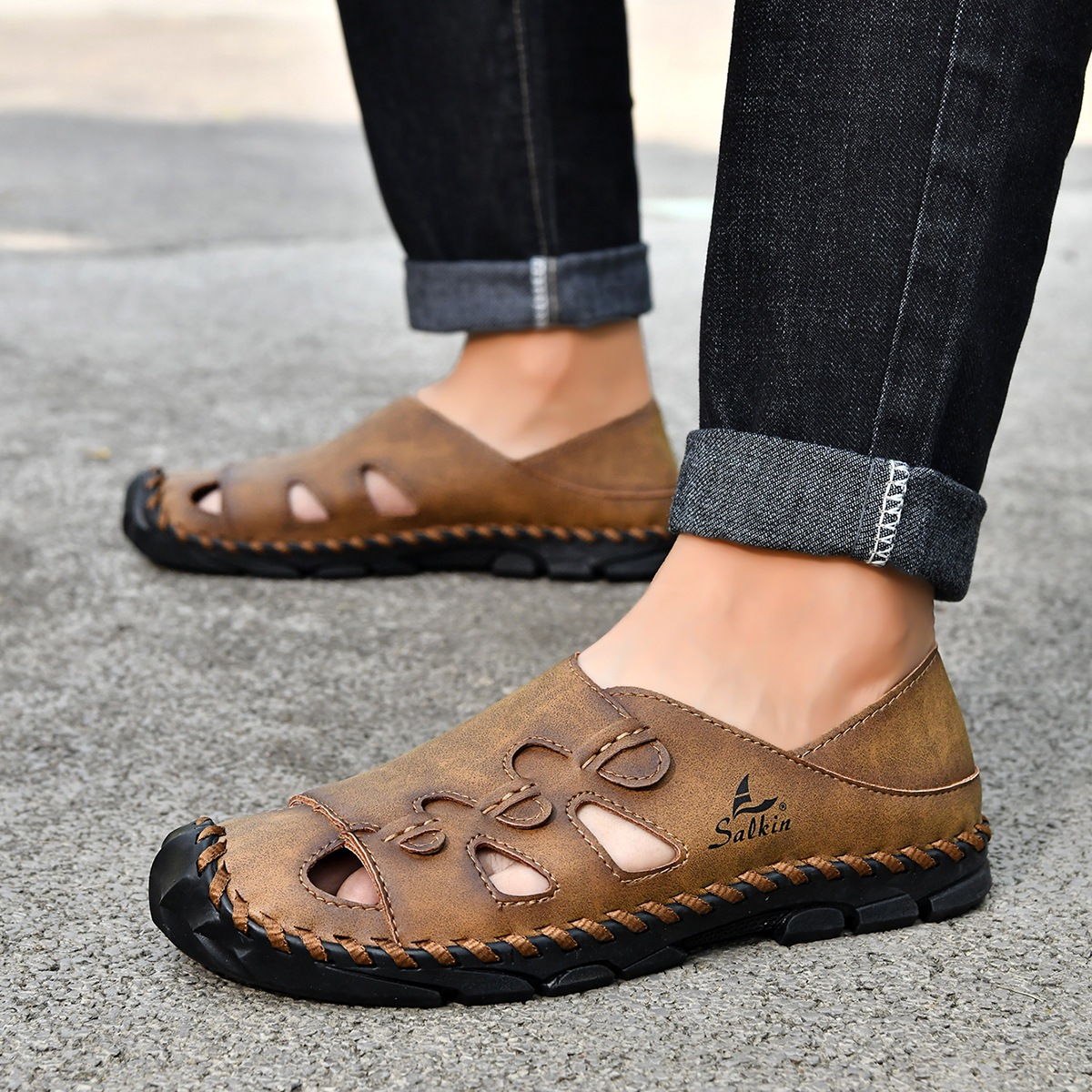 Sandalias de piel Trekland