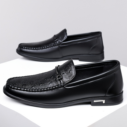 Cristiano Ostrich Leather Loafers