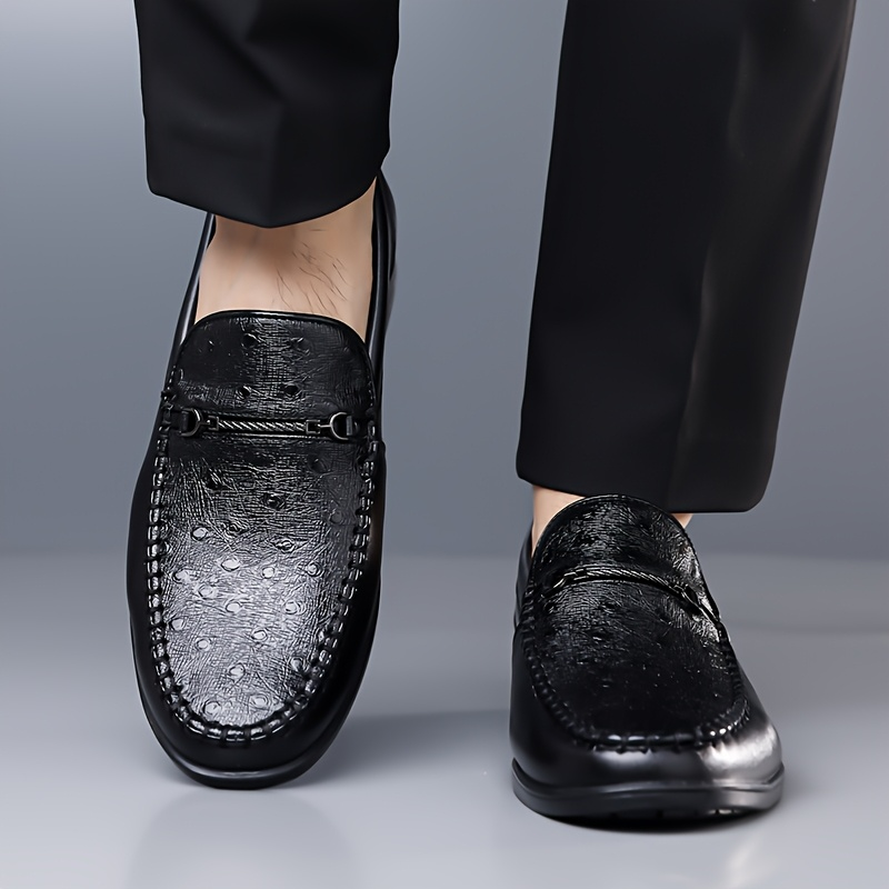 Cristiano Ostrich Leather Loafers