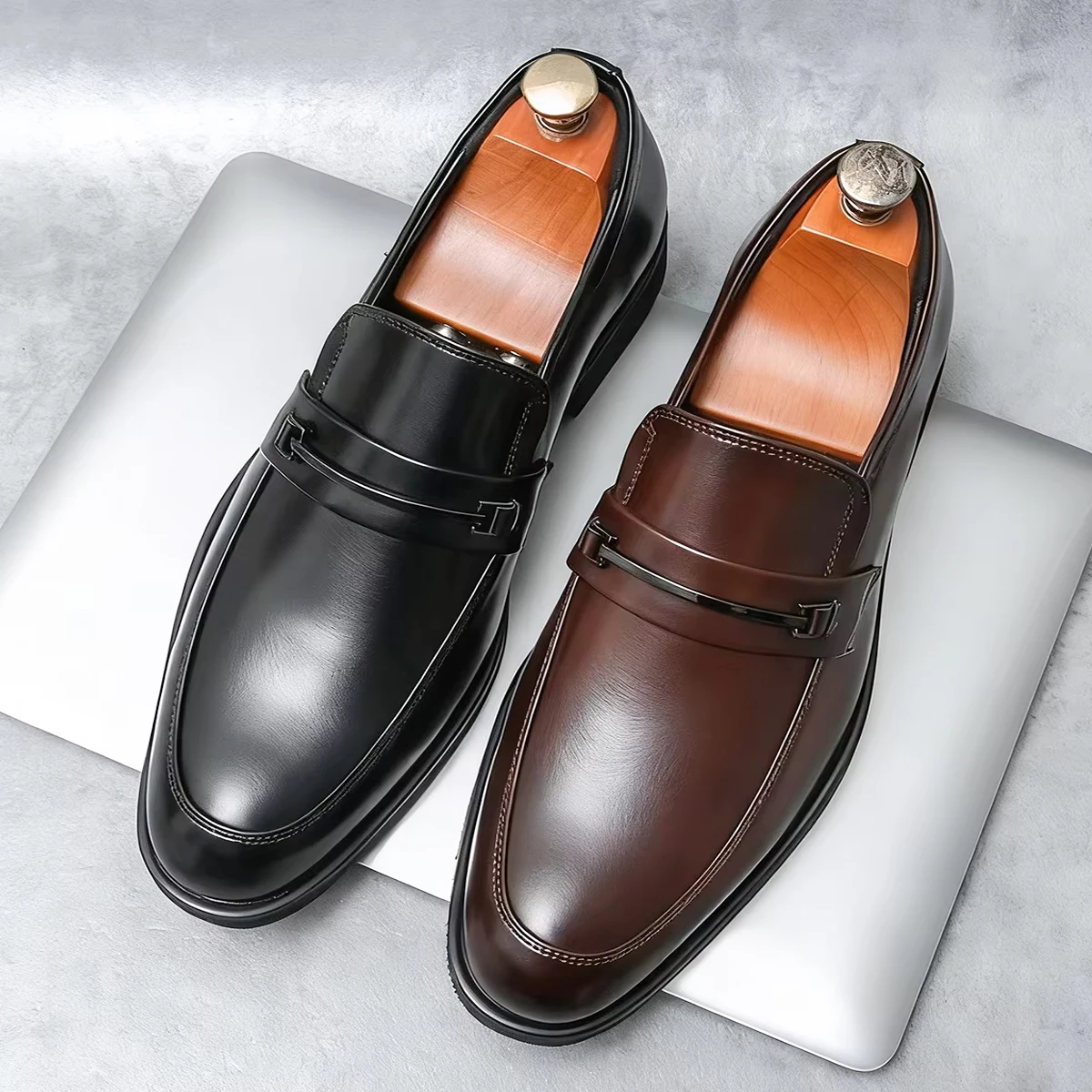 Mocasines de piel italiana Bruno