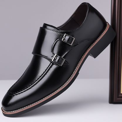 Carlo Leather Monk Strap Loafers